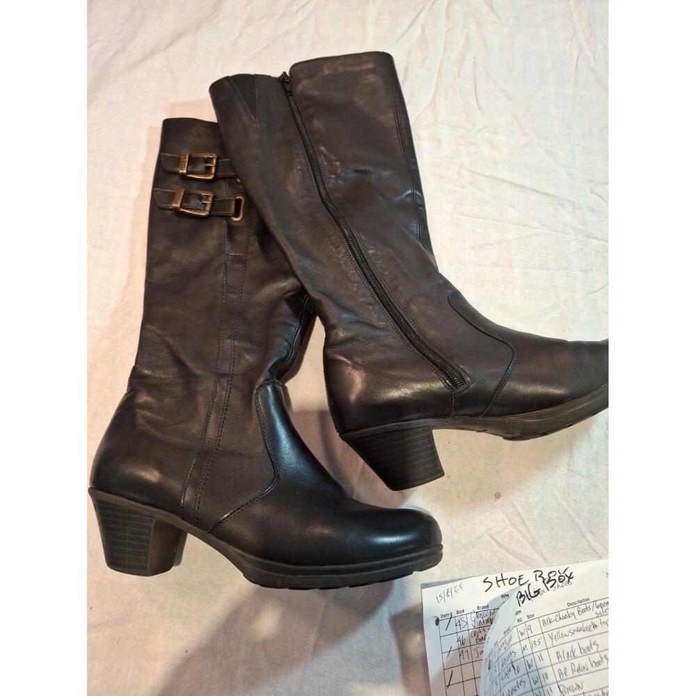 Remonte Dorndorf Black Leather Knee High Boots Women's 7.5, Good Cond.